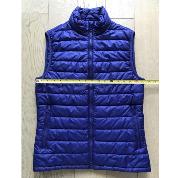 CLUB MONACO Men's Quilt Zip Vest Polyester Royal Blue - Size XS - Picture 2 of 5